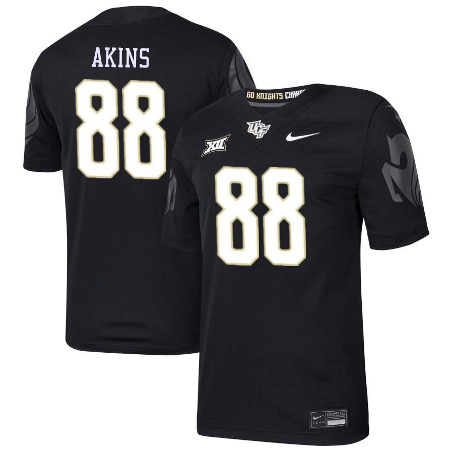 #88 Jordan Akins UCF Knights Jerseys Football Stitched-Black